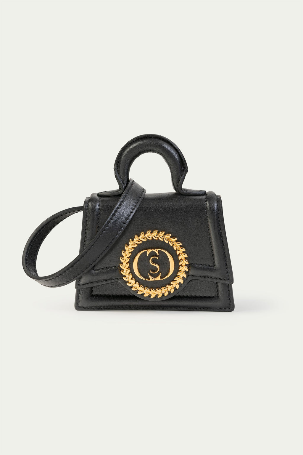 June nano leather top handle bag