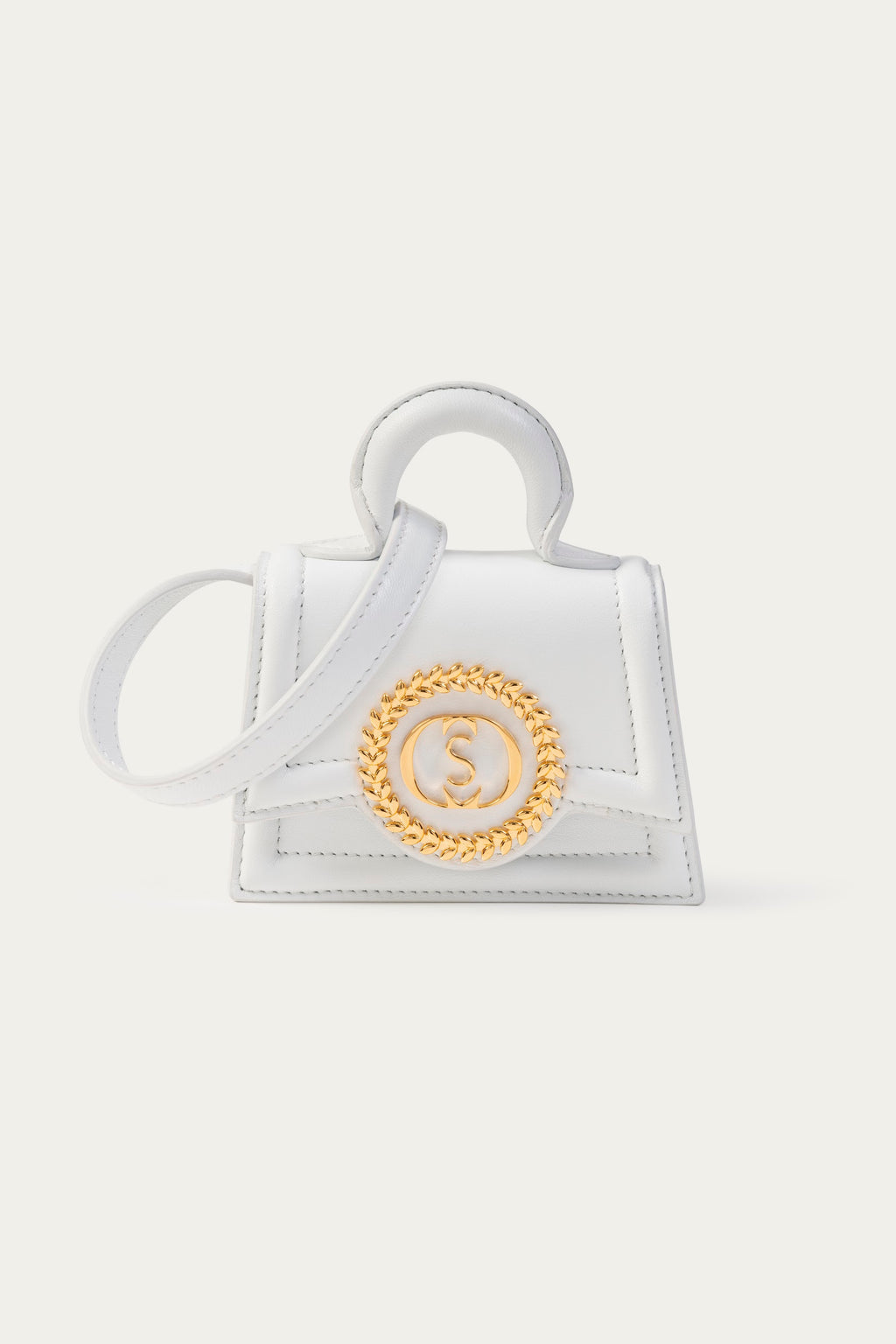 June nano leather top handle bag